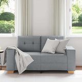 Vidaxl loveseat bank 160x77x82 cm stof lichtgrijs