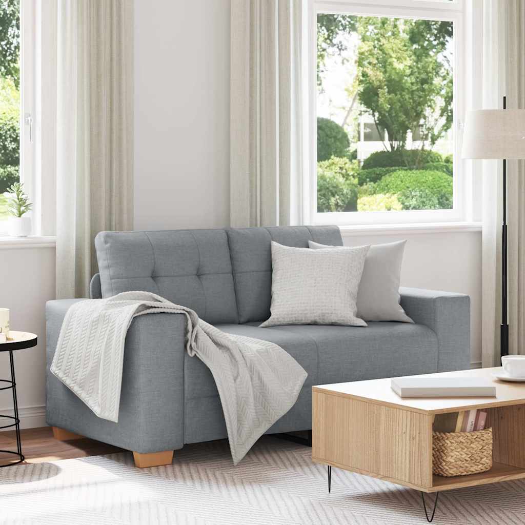 Vidaxl loveseat bank 160x77x82 cm stof lichtgrijs