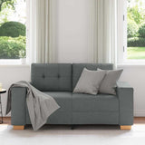 Vidaxl loveseat bank 160x77x82 cm stof donkergrijs