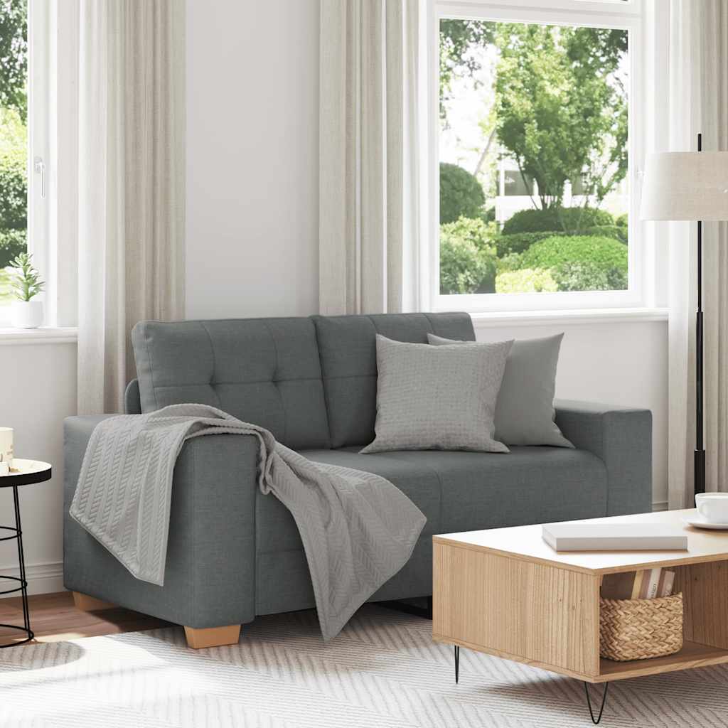 Vidaxl loveseat bank 160x77x82 cm stof donkergrijs