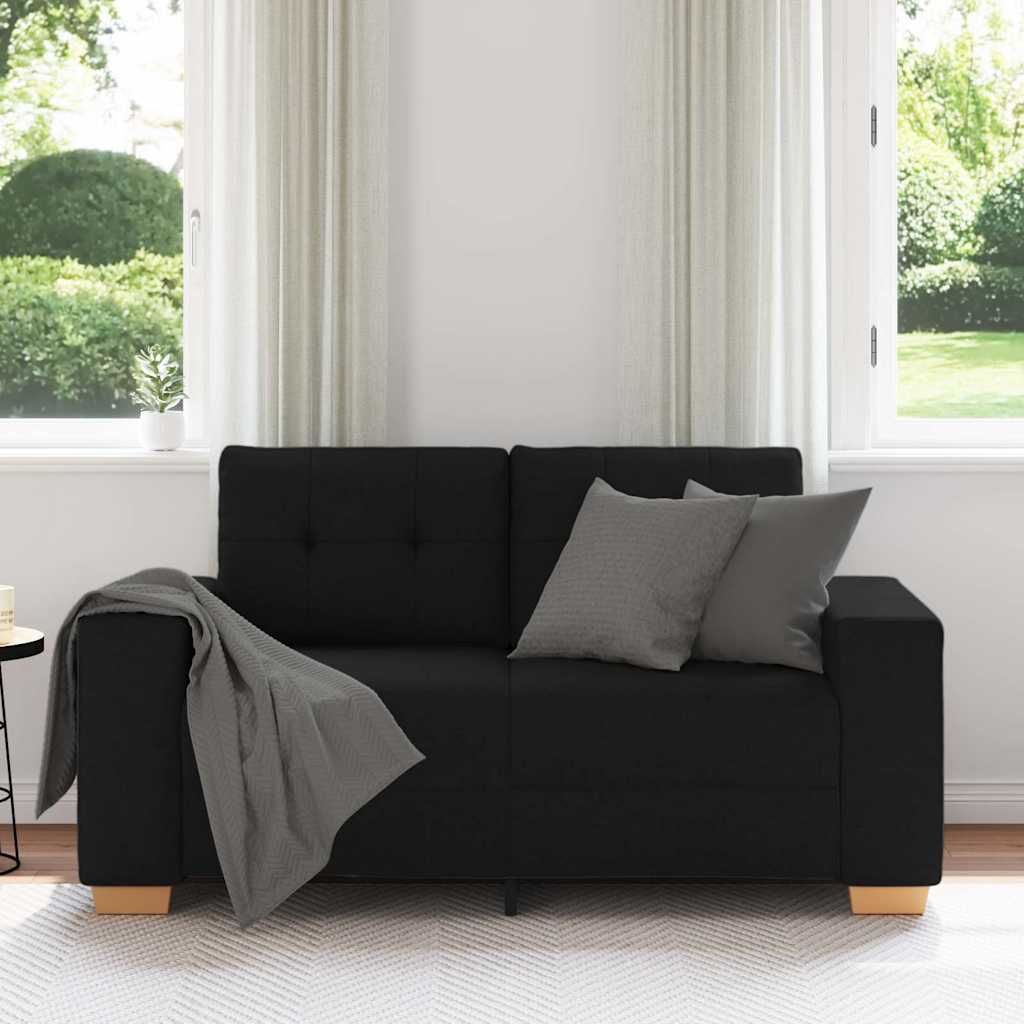 Vidaxl loveseat bank 160x77x82 cm stof zwart