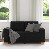 Vidaxl loveseat bank 160x77x82 cm stof zwart