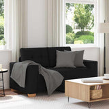Vidaxl loveseat bank 160x77x82 cm stof zwart