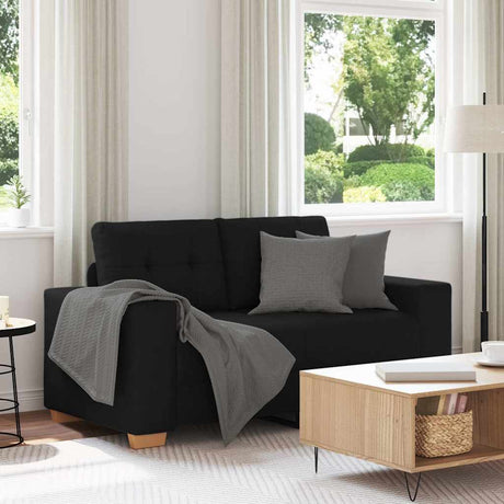 Vidaxl loveseat bank 160x77x82 cm stof zwart