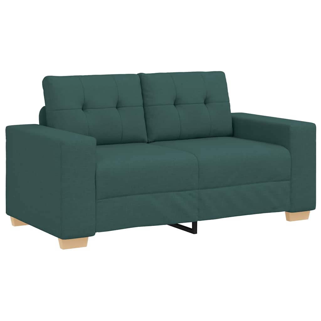 Vidaxl loveseat sofa donkergroen 160x77x82 cm stof