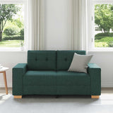 Vidaxl loveseat sofa donkergroen 160x77x82 cm stof