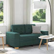 Vidaxl loveseat sofa donkergroen 160x77x82 cm stof
