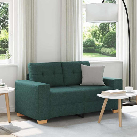 Vidaxl loveseat sofa donkergroen 160x77x82 cm stof