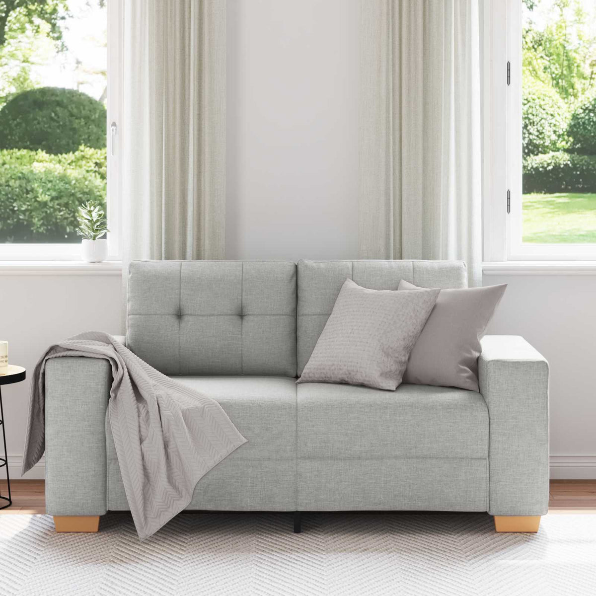 Vidaxl loveseat wolkengrijs 160 cm stof
