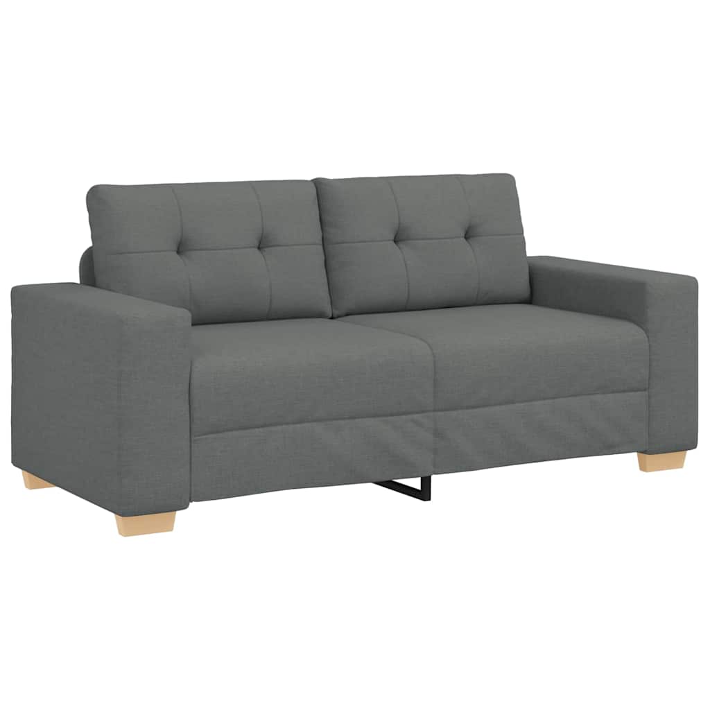Vidaxl loveseat bank 180x77x82 cm stof donkergrijs