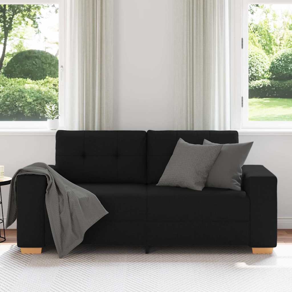 Vidaxl loveseat bank 180x77x82 cm stof zwart