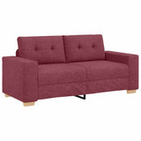 Vidaxl loveseat bank wijnrood 180x77x82 cm stof