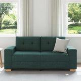 Vidaxl loveseat bank donkergroen 180x77x82 cm stof