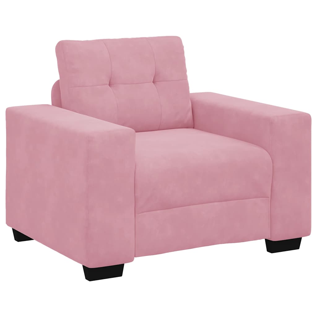 Vidaxl sofastoel roze 100x78x80 cm fluweel