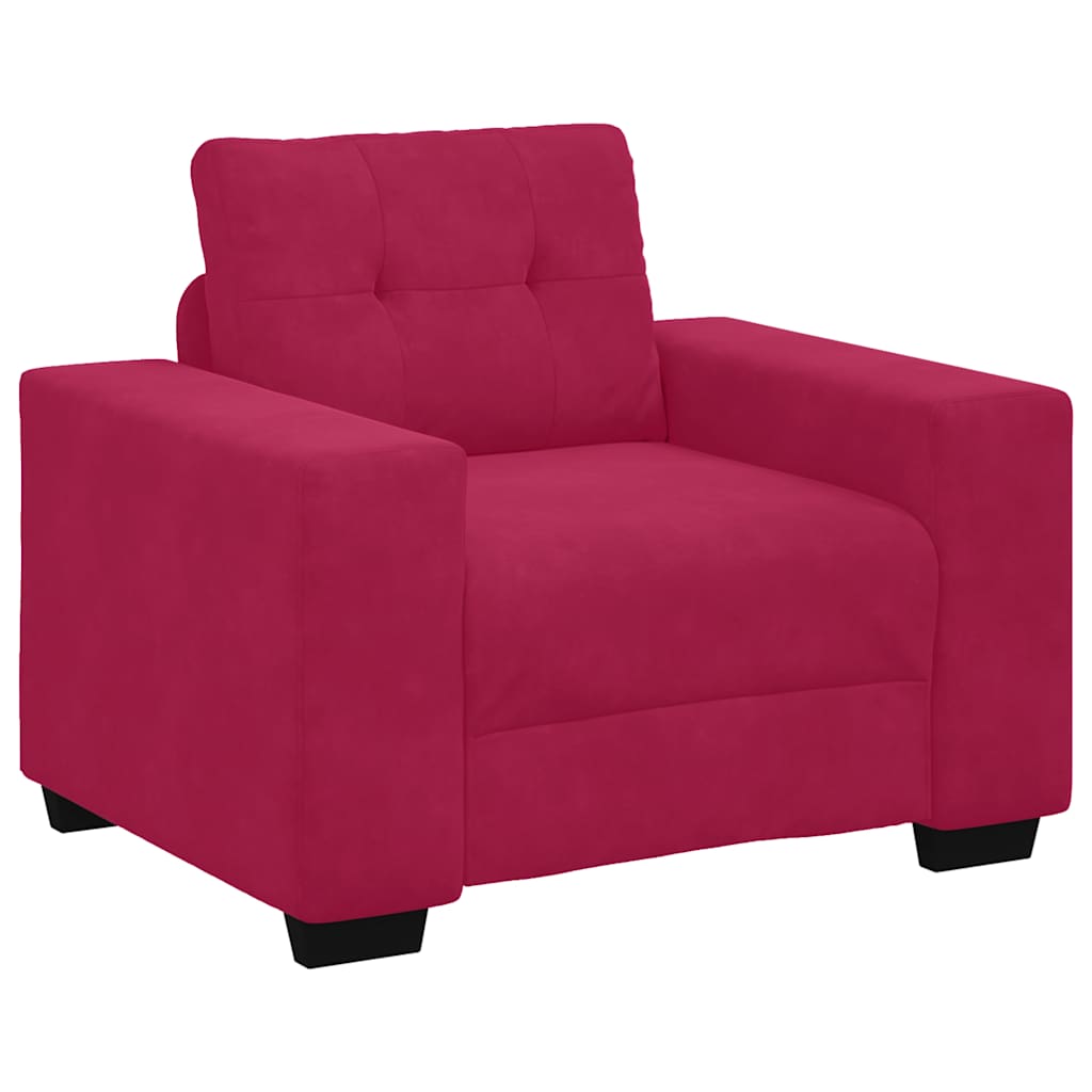 Vidaxl sofastoel wijnrood 100x78x80 cm fluweel