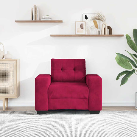 Vidaxl sofastoel wijnrood 100x78x80 cm fluweel