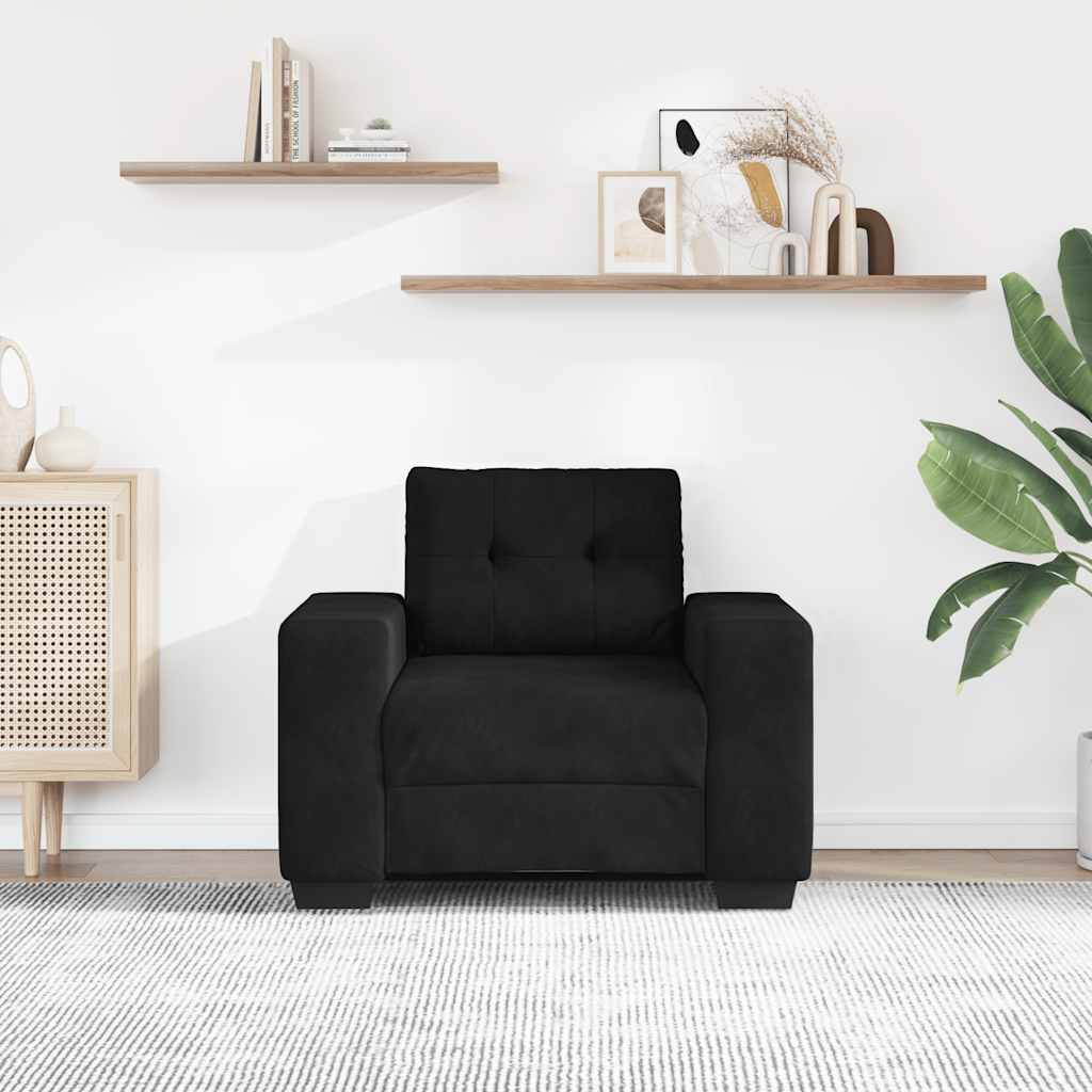 Vidaxl fauteuil 100x78x80 cm fluweel zwart