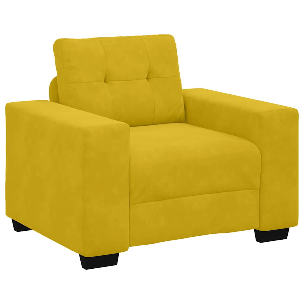 Vidaxl sofastoel geel 100x78x80 cm fluweel