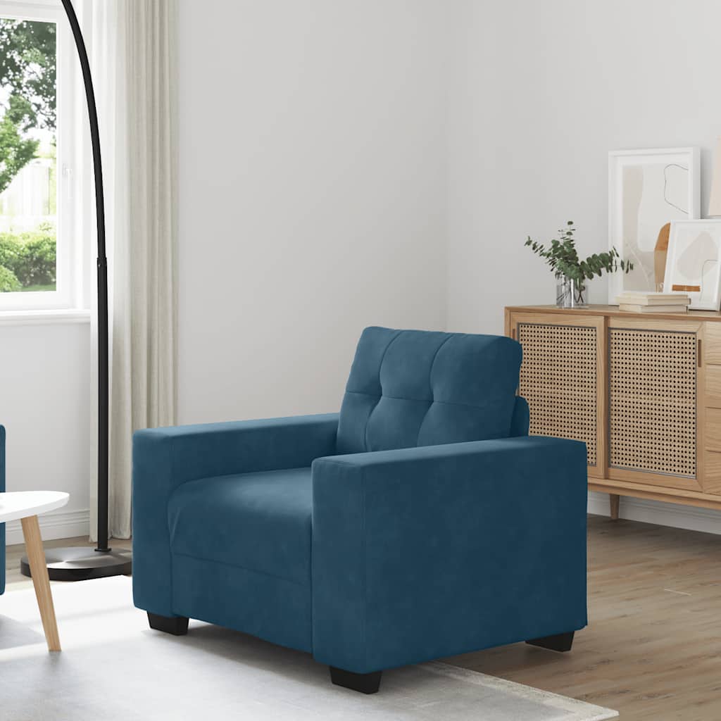 Vidaxl sofastoel blauw 100x78x80 cm fluweel