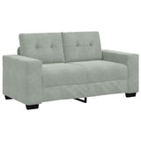 Vidaxl loveseat bank 160x77x82 cm fluweel lichtgrijs