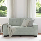 Vidaxl loveseat bank 160x77x82 cm fluweel lichtgrijs