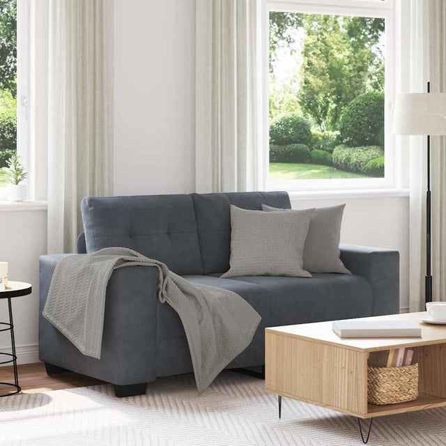 Vidaxl loveseat bank 160x77x82 cm fluweel donkergrijs