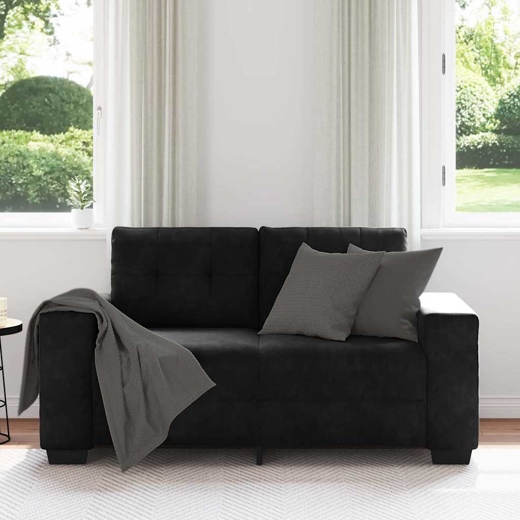 Vidaxl loveseat bank 160x77x82 cm fluweel zwart
