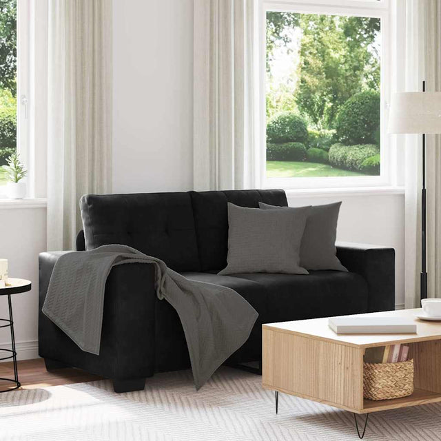 Vidaxl loveseat bank 160x77x82 cm fluweel zwart