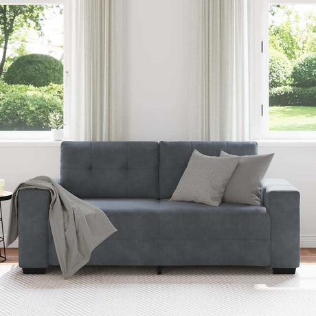 Vidaxl loveseat bank 180x77x82 cm fluweel donkergrijs