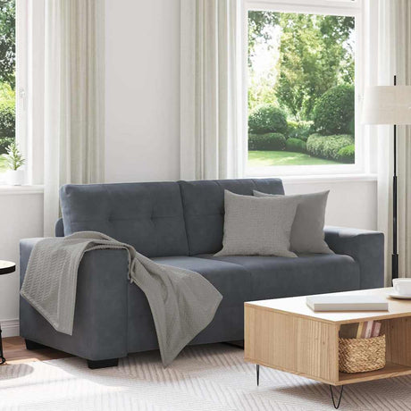Vidaxl loveseat bank 180x77x82 cm fluweel donkergrijs