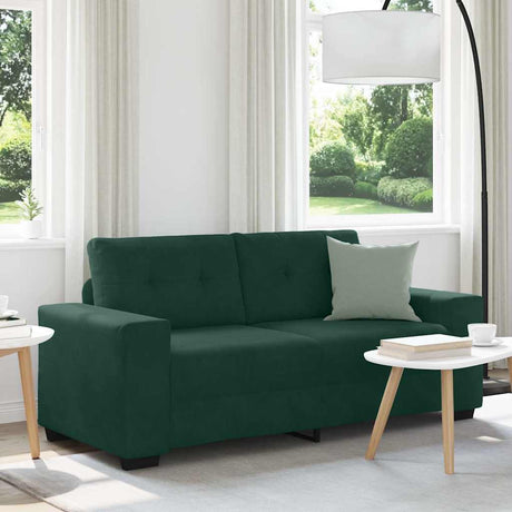 Vidaxl loveseat sofa donkergroen 180x77x82 cm fluweel