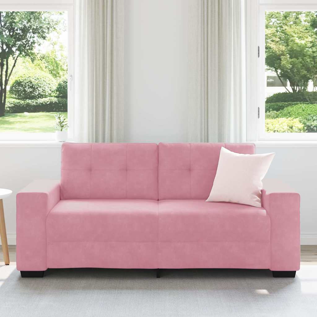 Vidaxl loveseat bank roze 180x77x82 cm fluweel
