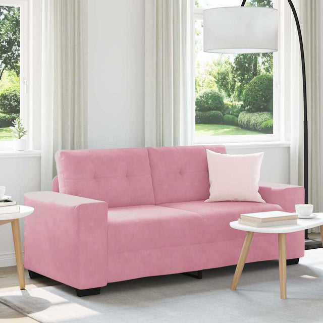 Vidaxl loveseat bank roze 180x77x82 cm fluweel