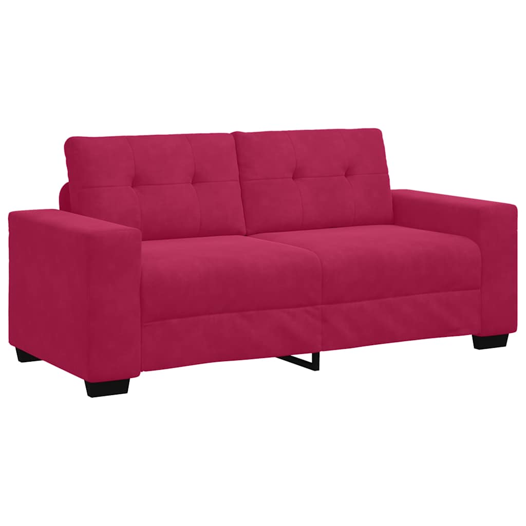 Vidaxl loveseat sofa wijnrood 180x77x82 cm fluweel