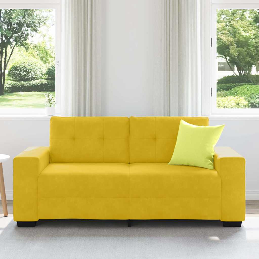 Vidaxl loveseat sofa geel 180x77x82 cm fluweel