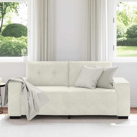 Vidaxl loveseat sofa crème 180x77x82 cm fluweel