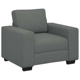 Vidaxl fauteuil 100x77x82 cm stof donkergrijs