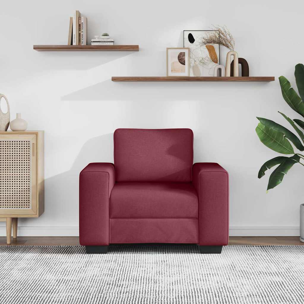 Vidaxl bankstoel wijnrood 100x77x82 cm stof