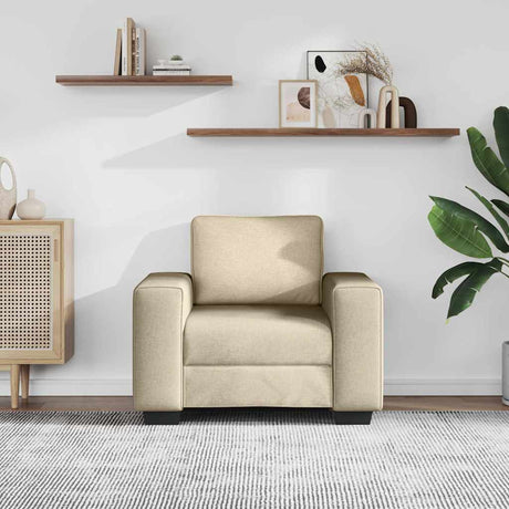 Vidaxl sofastoel crème 100x77x82 cm stof