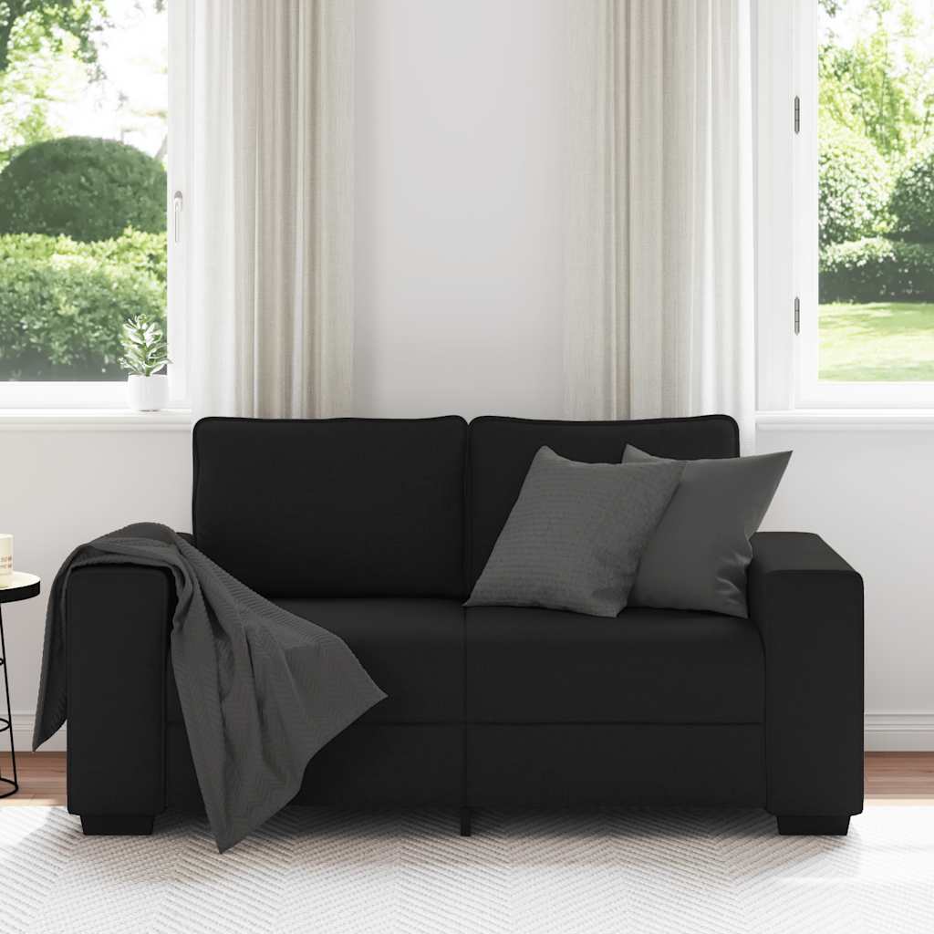 Vidaxl 2-zitsbank 160x77x82 cm stof zwart