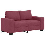 Vidaxl 2-zitsbank wijnrood 160x77x82 cm stof