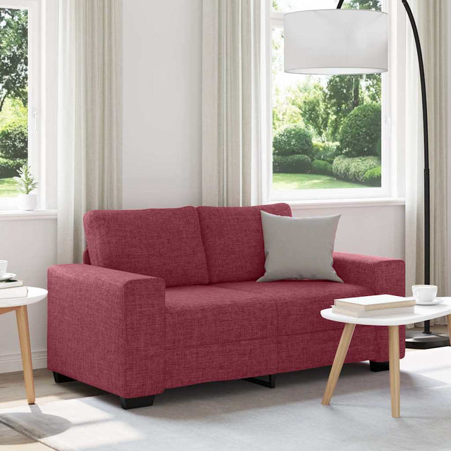 Vidaxl 2-zitsbank wijnrood 160x77x82 cm stof