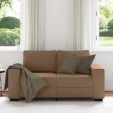 Vidaxl 2-zitsbank bruin 160x77x82 cm stof