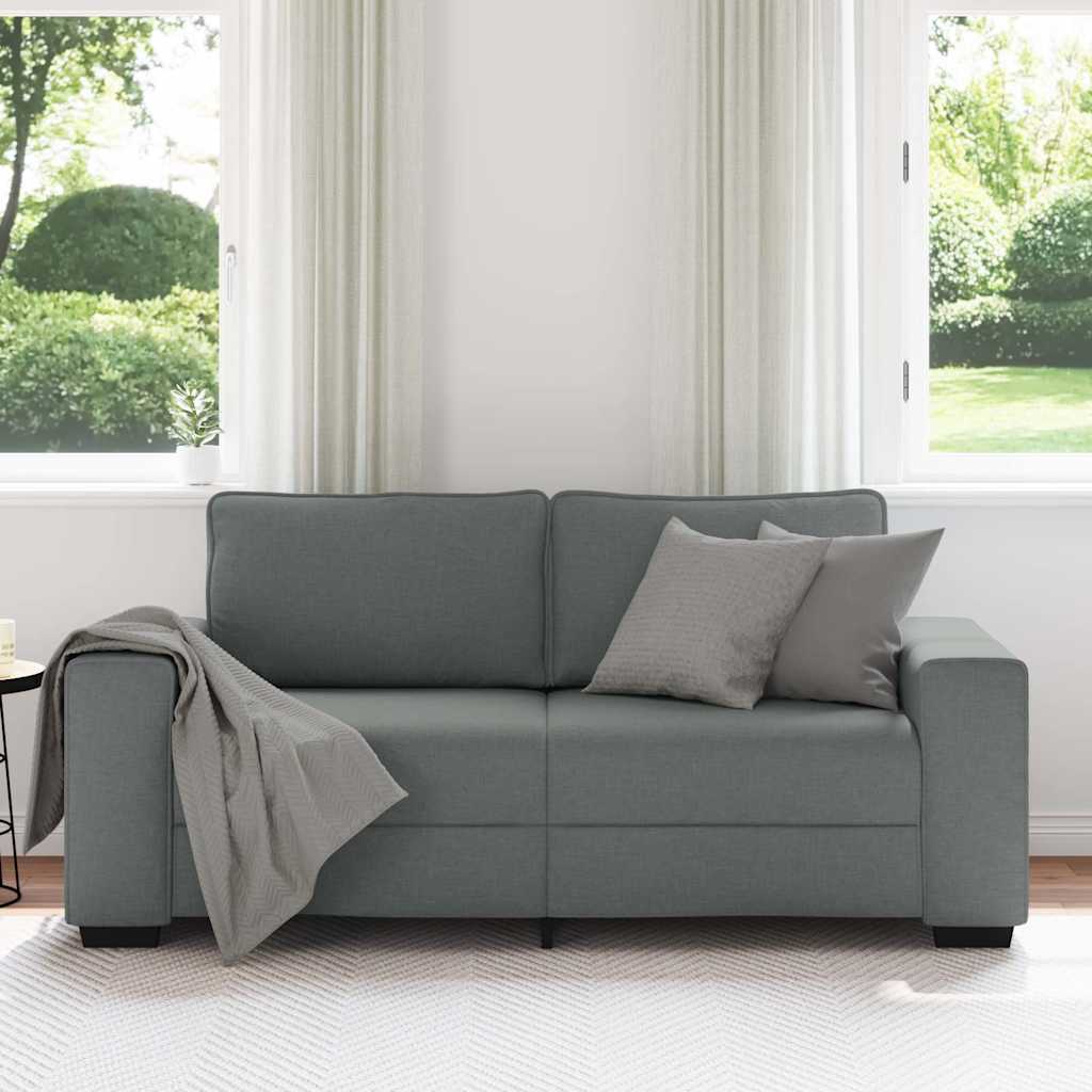 Vidaxl 2-zitsbank 180x77x82 cm stof donkergrijs