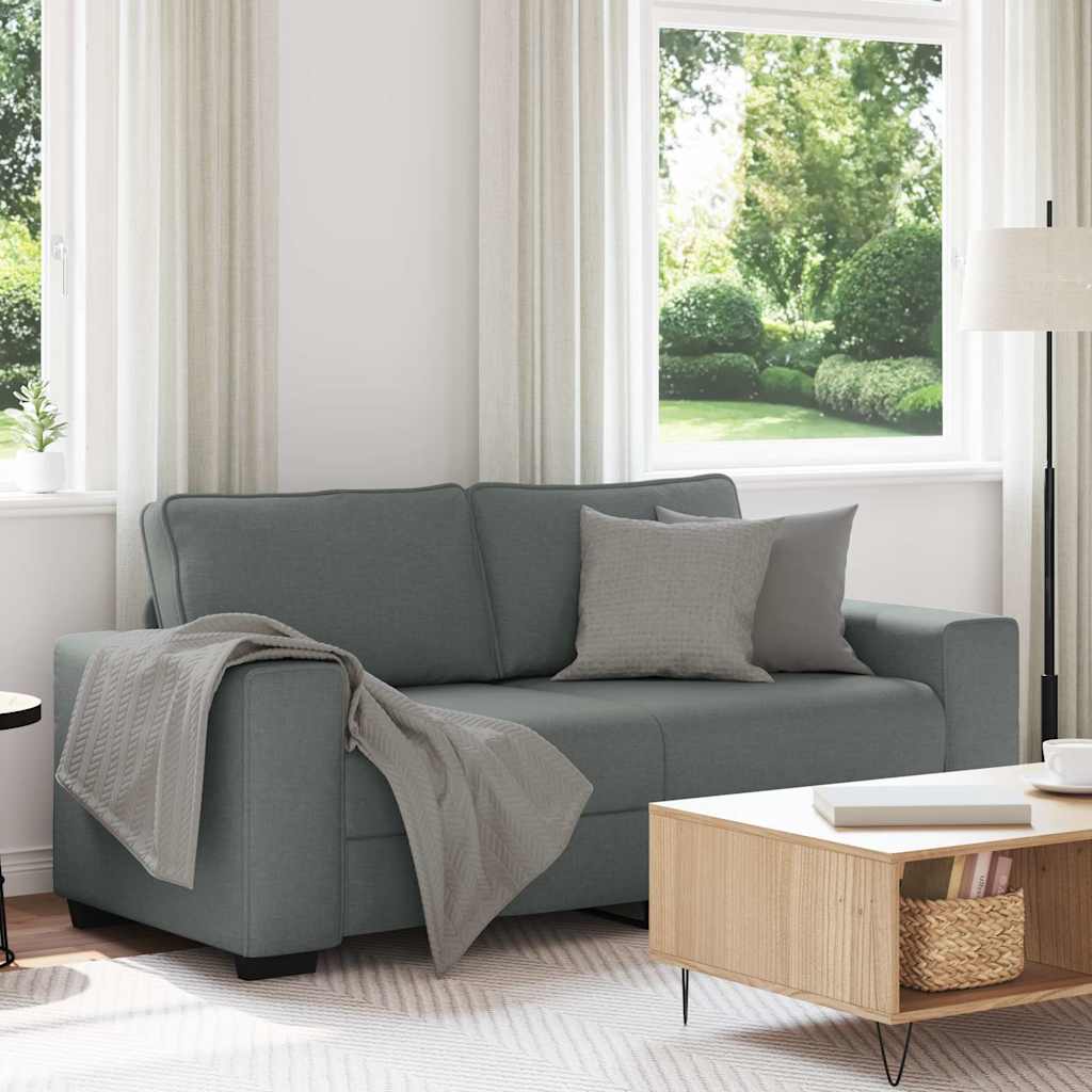 Vidaxl 2-zitsbank 180x77x82 cm stof donkergrijs