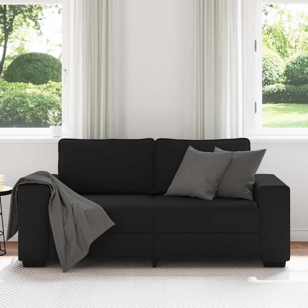 Vidaxl 2-zitsbank 180x77x82 cm stof zwart