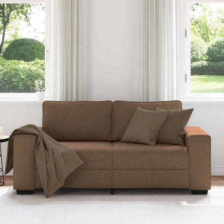 Vidaxl 2-zitsbank bruin 180x77x82 cm stof