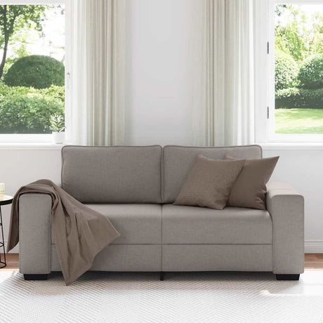 Vidaxl 2-zitsbank taupe 180x77x82 cm stof