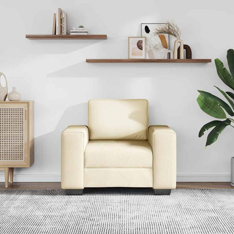 Vidaxl sofastoel crème 100x77x82 cm corduroy stof