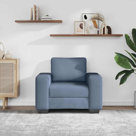 Vidaxl sofastoel blauw 100x77x82 cm corduroy stof